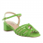sandales à talons bloc brides tressées motif pu vert 05 cm