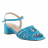 sandales à talons bloc brides tressées motif pu turquoise 05 cm