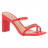 mules entredoigts talons larges et étroits pu rouge 09 cm