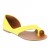 sandales plates fantaisie pu et sequins jaune sans hauteur
