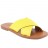 sandales plates brides croisées avec sequins pu et sequins jaune sans hauteur