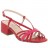 sandales à petits talons blocs multibrides pu rouge et fushia 05 cm