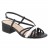 sandales à petits talons blocs multibrides pu noir et blanc 05 cm
