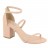 sandales à talons blocs 3 brides pu beige rosé 08 cm