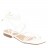sandales plates à nouer à la chevlle pu blanc sans hauteur