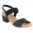 sandale à petit talon bloc élastique coup de pied cuir noir 06 cm