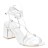 sandales à talons blocs bride cou de pied pu métallisé argent 07 cm