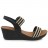 sandales confort bride élastiquée cuir et textile noir 06 cm