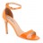 sandales à talons classique gisele pu brillant orange 10 cm