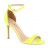 sandales à talons classique gisele pu brillant jaune fluo 10 cm