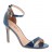 sandales à talons classique gisele pu brillant bleu nuit 10 cm