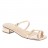 sandales à petits talons carrés bague pouce pu métallisé rosegold 03 cm