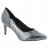 escarpins classiques pu croco brillant anthracite 08 cm