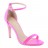 sandales à talons type gisele pu rose fluo 10 cm