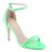 sandales à talons type gisele pu vert fluo 10 cm