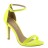 sandales à talons type gisele pu jaune fluo 10 cm