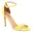 sandales à talons classique gisele pu brillant jaune 10 cm