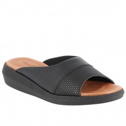 mules confort cuir noir