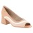 escarpin d'hôtesse peep-toe pu beige 06 cm