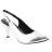 escarpin sling-back pu argent 07 cm