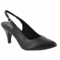 escarpin sling-back pu noir...