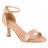 sandale à talon confort pu brillant beige 08 cm