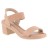 sandale à talon confort bride élastique pu beige 06 cm