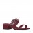 mule à talon bloc bride coup de pied réglable pu brillant bordeaux 04 cm