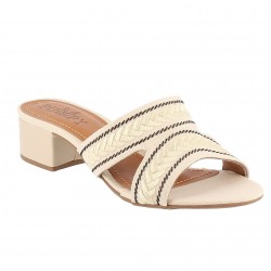 mule petit talon bloc pu et...