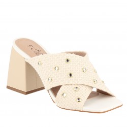 mule brides croisées talon...